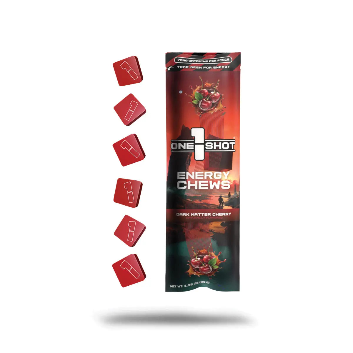 Lychee Splash Cherry Energy Chews ft. Gray Zone Warfare® (6 Piece Sleeve) 1 Shot®