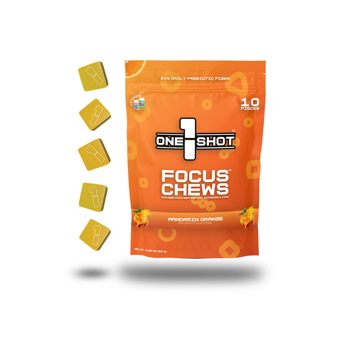 Mandarin Orange Focus Chews (10 Piece Pouch) 1 Shot®