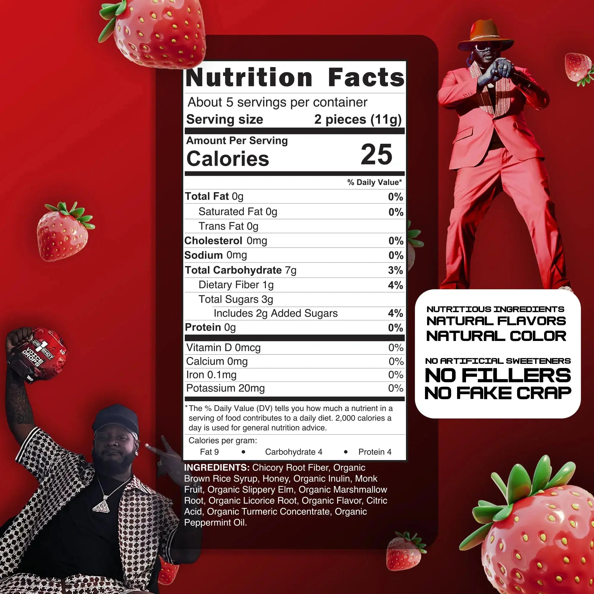 Painberry Voice Drops ft. T-Pain (1 Pouch, 10 Pieces) 1 Shot®