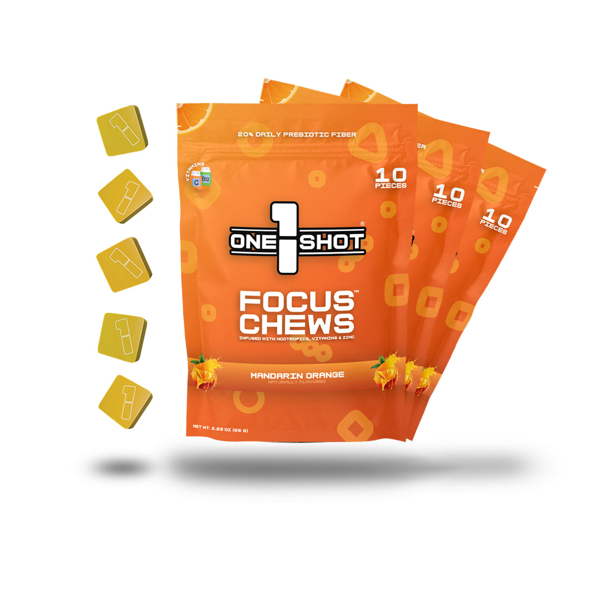 Mandarin Orange Focus Chews (3 Pouch Bundle)