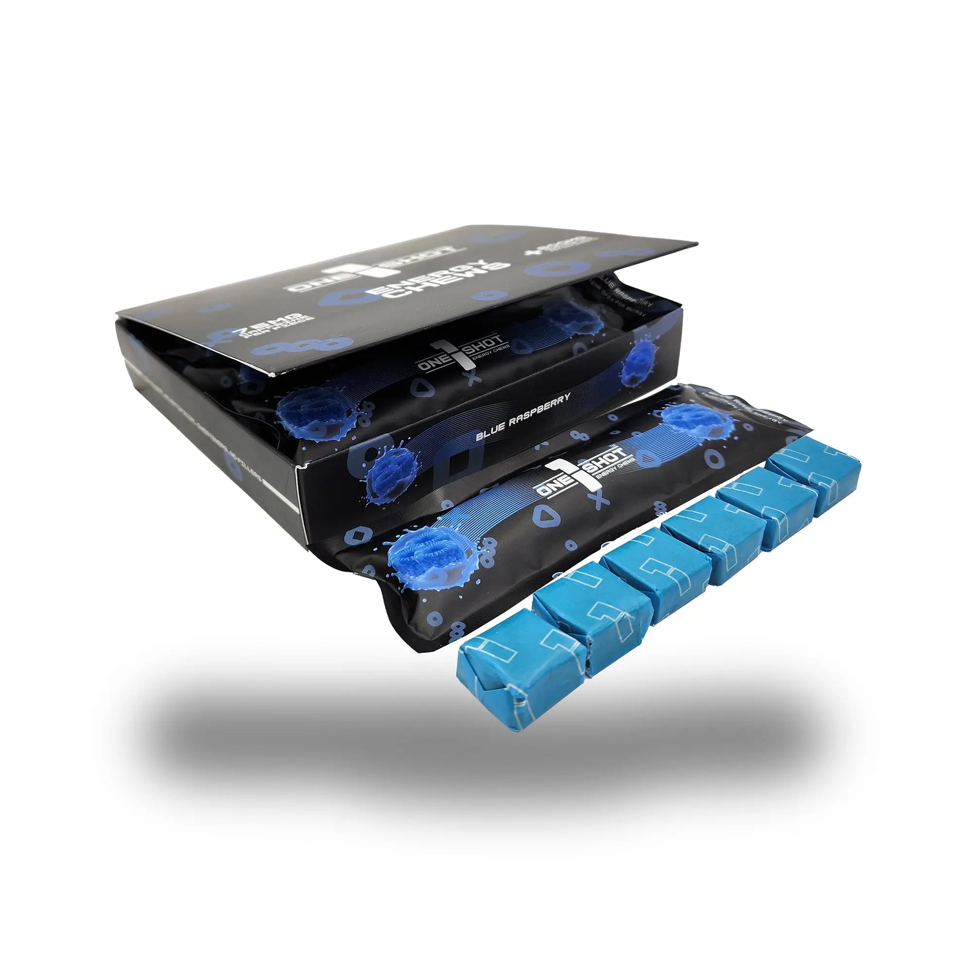 1 Shot® Blue Raspberry Energy Chews | 75mg Caffeine per Piece – 1 Shot ...