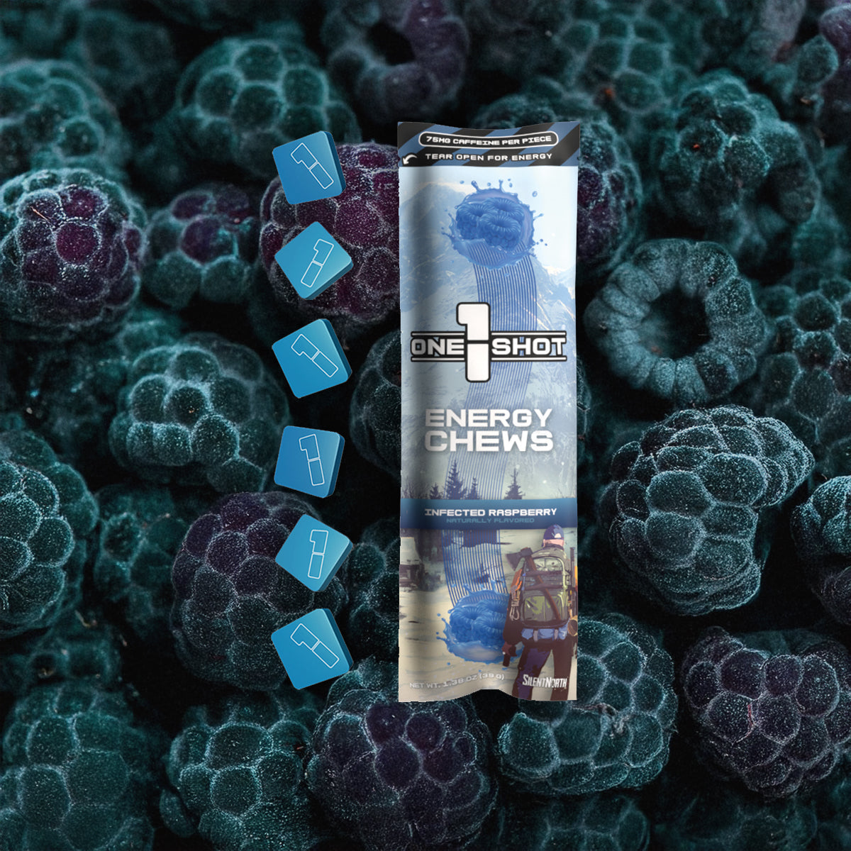 Infected Raspberry Energy Chews ft. Silent North (6 Piece Sleeve)