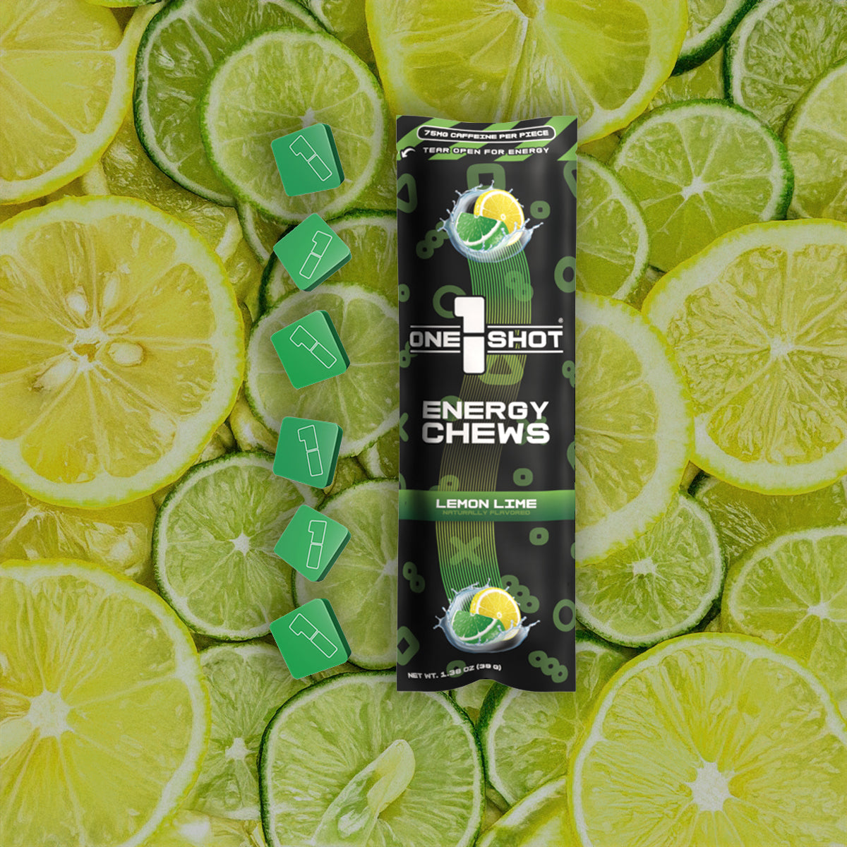 プラピール3set＋TOKSTICK 1 Shot® Lemon Lime Energy Chews | 75mg Caffeine per Piece – 1 Shot