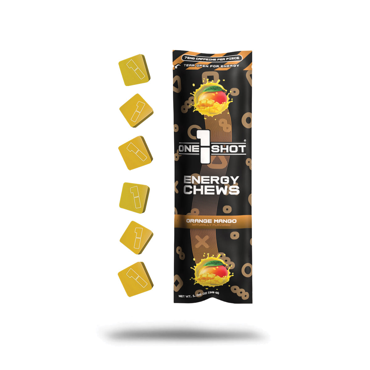 Orange Mango Energy Chews (6 Piece Sleeve)