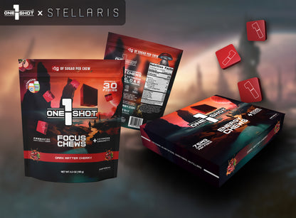 Out Now | Dark Matter Cherry Energy Chews ft. Stellaris® | 75mg Caffeine per Piece (48 Pieces)