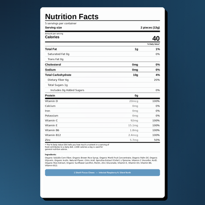 Infected Raspberry Focus Chews ft. Silent North® (10 Piece Pouch)