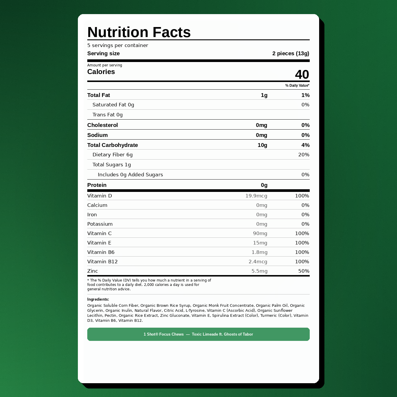 Toxic Limeade Focus Chews ft. Ghosts of Tabor® (3 Pouch Bundle + Game DLC)