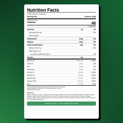 Toxic Limeade Focus Chews ft. Ghosts of Tabor® (3 Pouch Bundle + Game DLC)