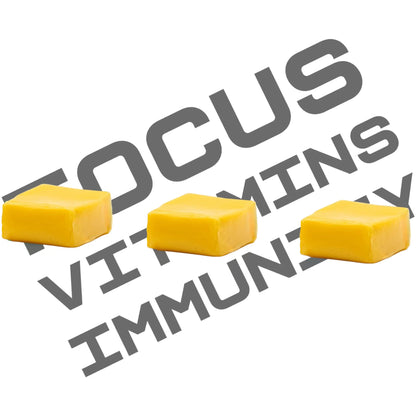 Mandarin Orange Focus Chews | Vitamins & Immunity (30 Pieces) 1 Shot Energy